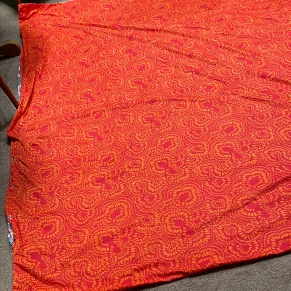 Paisley Duvet with Orange/Blue Intricate Design Sizee Full or Queen Prairie